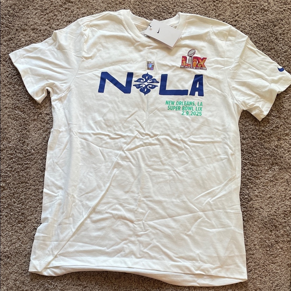 Nike White NOLA Super Bowl Tee 174